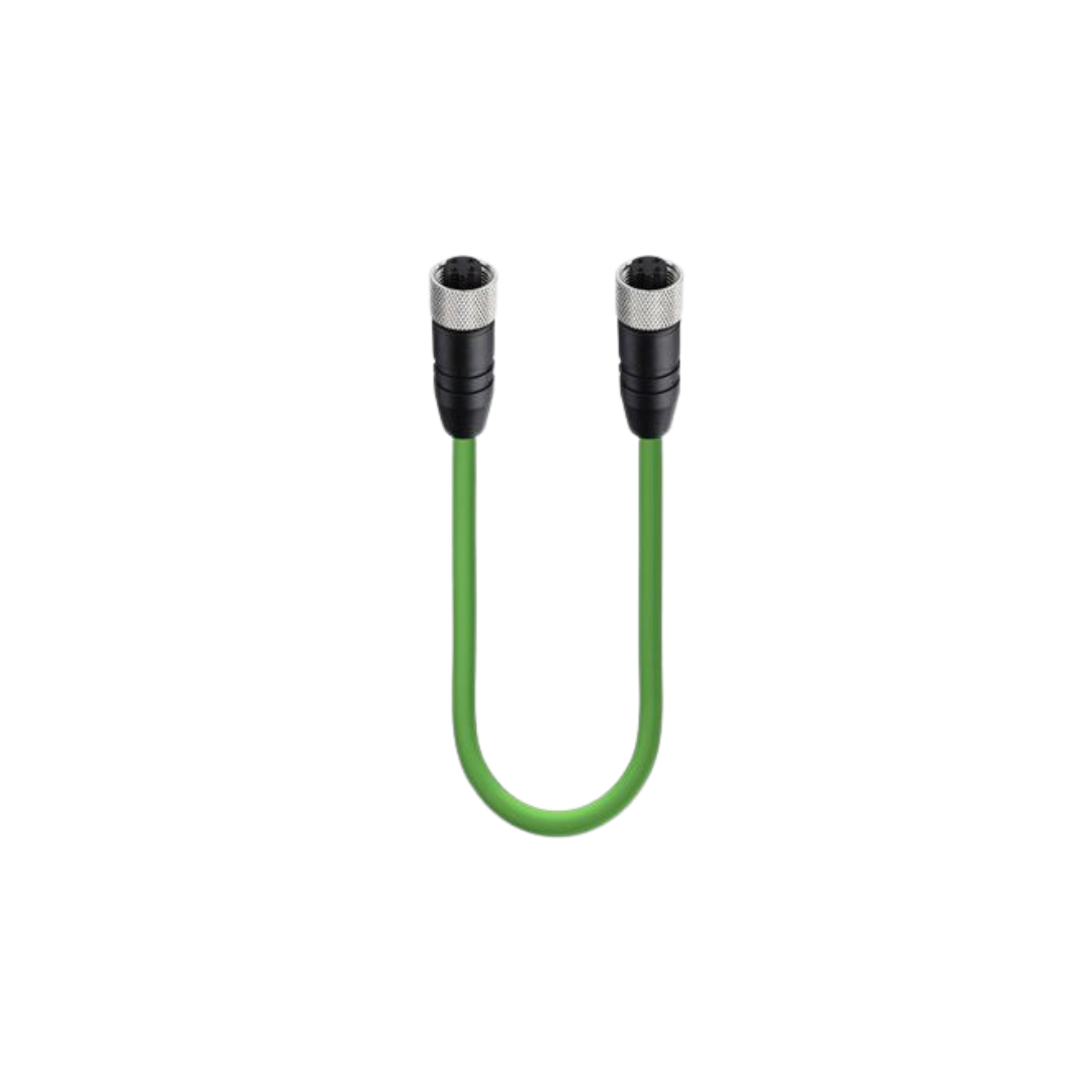 M12 - D-Coded Fast ethernet CAT5E Double-ended cordset Female- Female